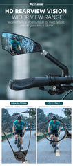 WEST BIKING Anti-Glare Bicycle Handlebar Rear View Mirror