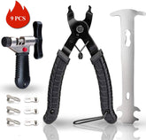 GORNORVA Bike Chain Tools with Chain Hook Chain Cutter Bike Link Plier Chain Wear Indicator Tool + 3 Pairs Bicycle Missing Links, Road and Mountain Bike Chain Repair Tools for All Models Bike Chains