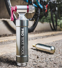 Pro Bike Tool CO2 Inflator with Cartridge Storage Canister