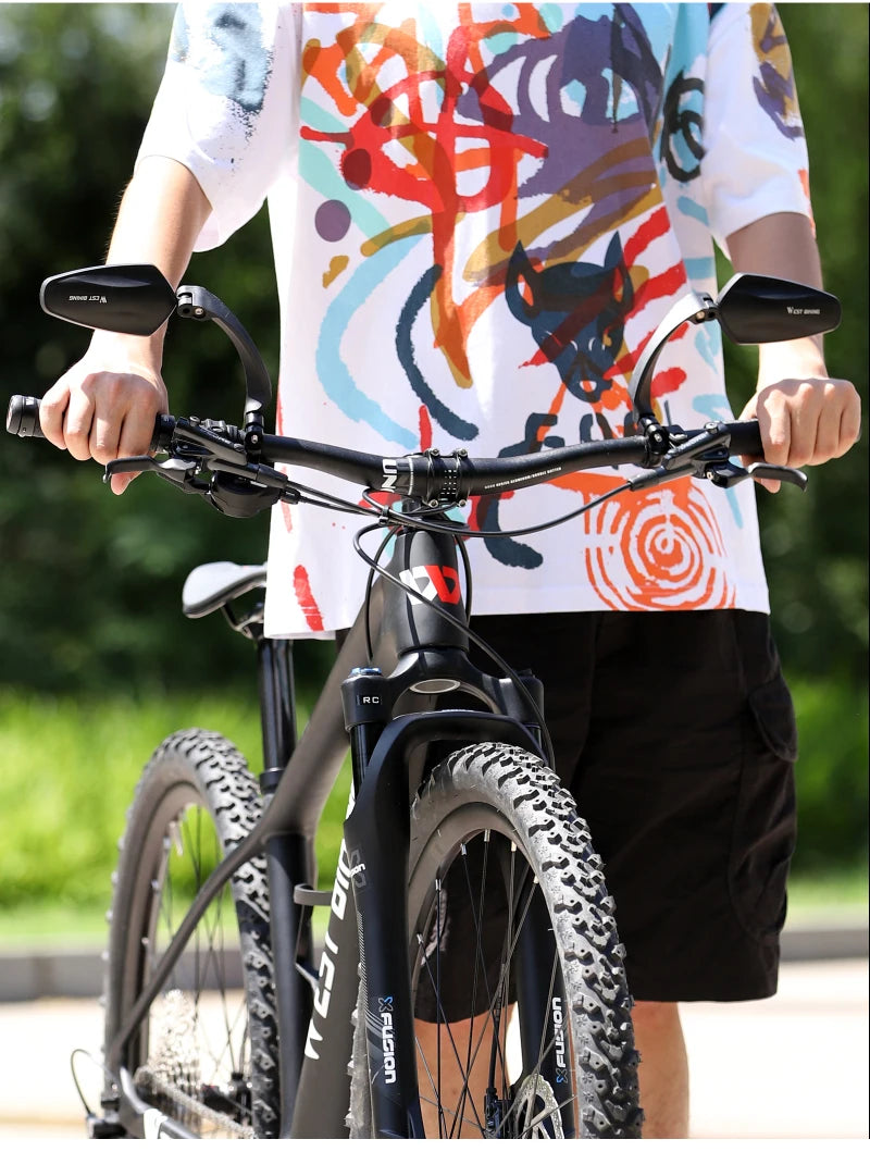 WEST BIKING Anti-Glare Bicycle Handlebar Rear View Mirror