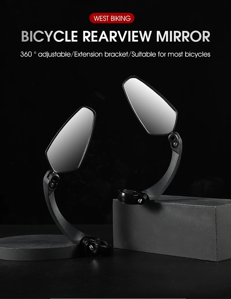 WEST BIKING Anti-Glare Bicycle Handlebar Rear View Mirror