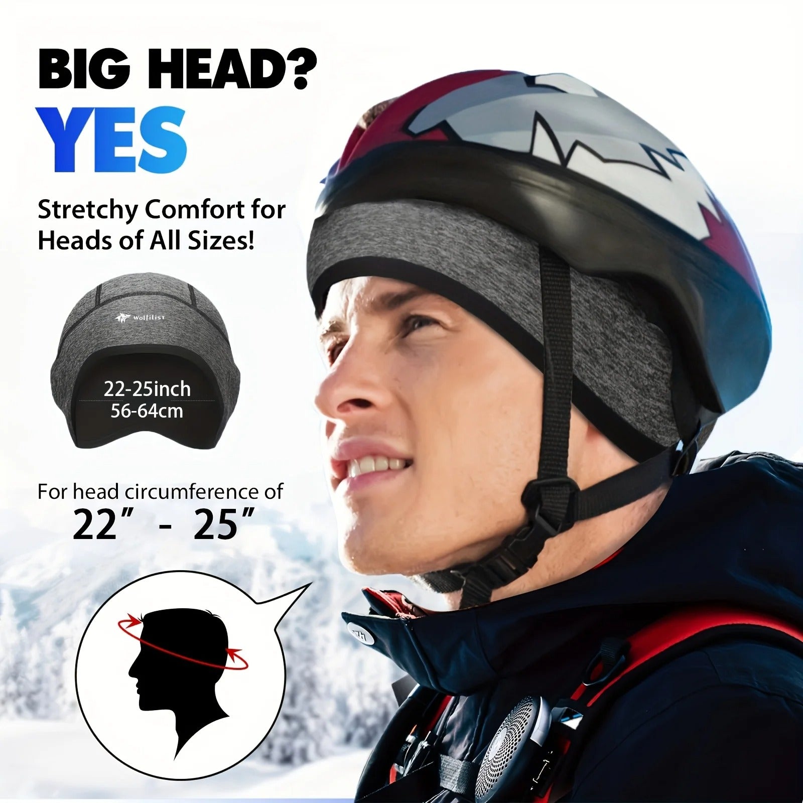 Thermal Helmet Liner with Eyewear Slots