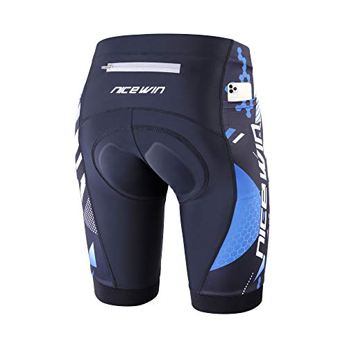Men's Padded Bike Shorts Biking Cycling 4D Padded Bicycle Underwear Padding  Gel Pad for Riding Biker with Pockets