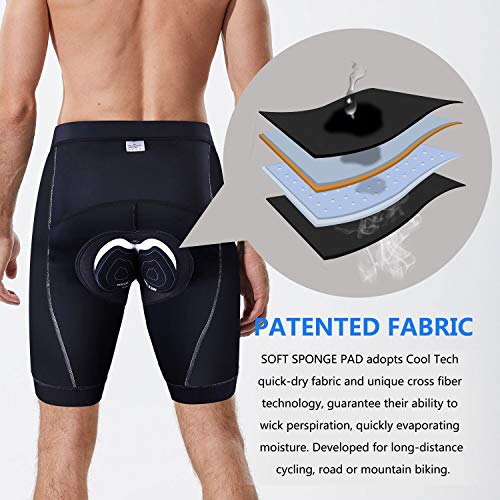 Women Men Cycling Shorts with Sponge Gel 3D Padding Sports Bike Underwear  Pants 