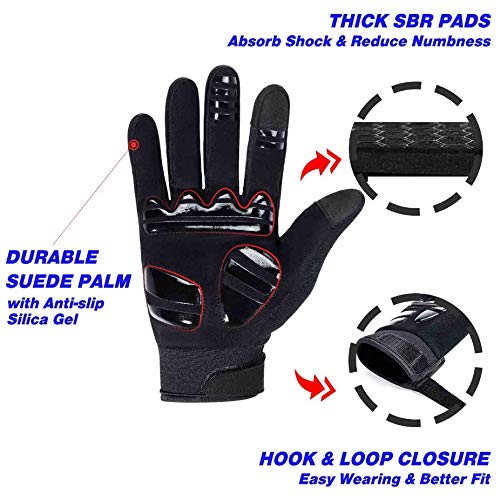 Aegend Full Finger Adjustable Lightweight Cycling Gloves