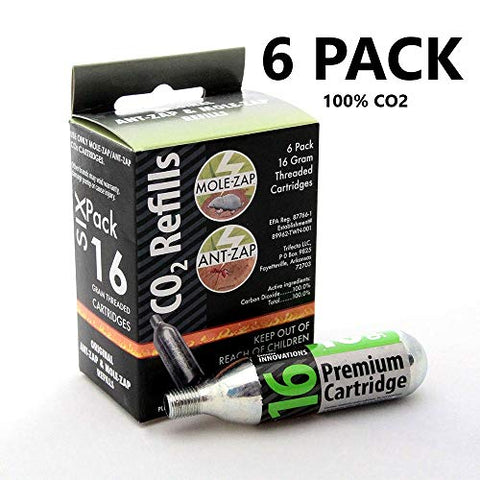 16g Threaded CO2 Cartridges - 6 Pack