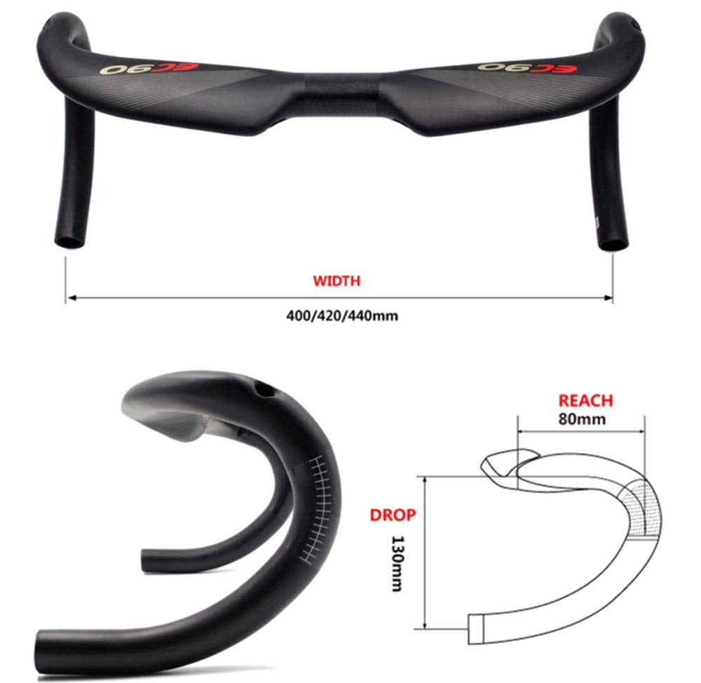 EC90 Full Carbon Fiber Road Bicycle Handlebar 
