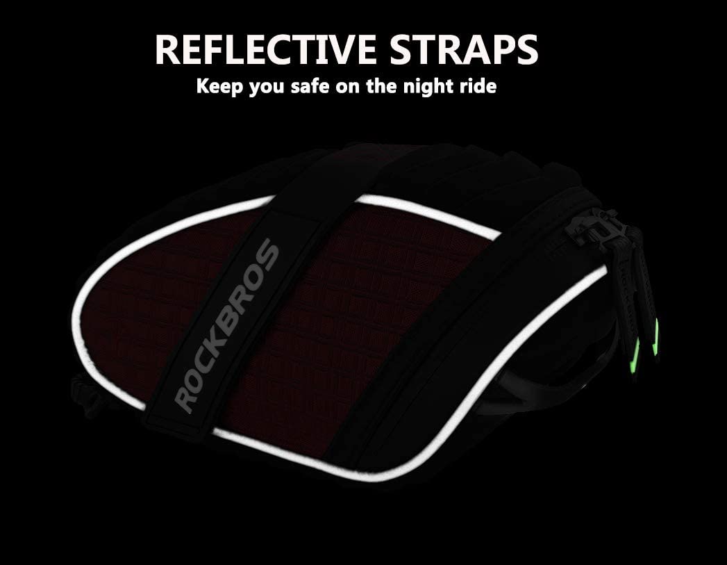 ROCKBROS Bike Seat Bag Waterproof, Bicycle Saddle Bag Under Seat 3D Shell Cycling Seat Pack for Mountain Road Bikes Black