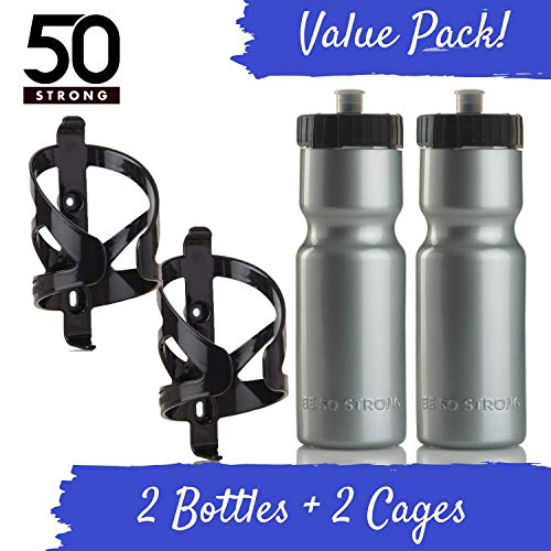 50 Strong Bike Bottle Holder with Water Bottle