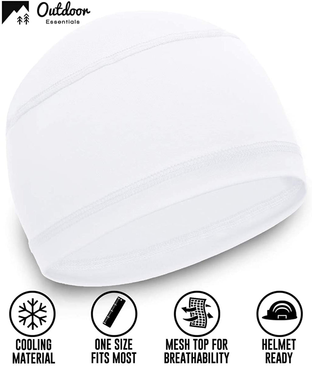 OutdoorEssentials Cooling Skull Cap/Helmet Liner for Men - Sweat Wicking Motorcycle & Football Under Hard Hat Liner - UPF 50
