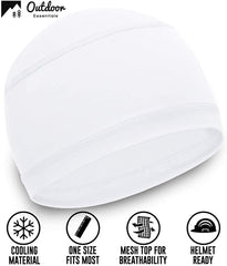 OutdoorEssentials Cooling Skull Cap/Helmet Liner for Men - Sweat Wicking Motorcycle & Football Under Hard Hat Liner - UPF 50