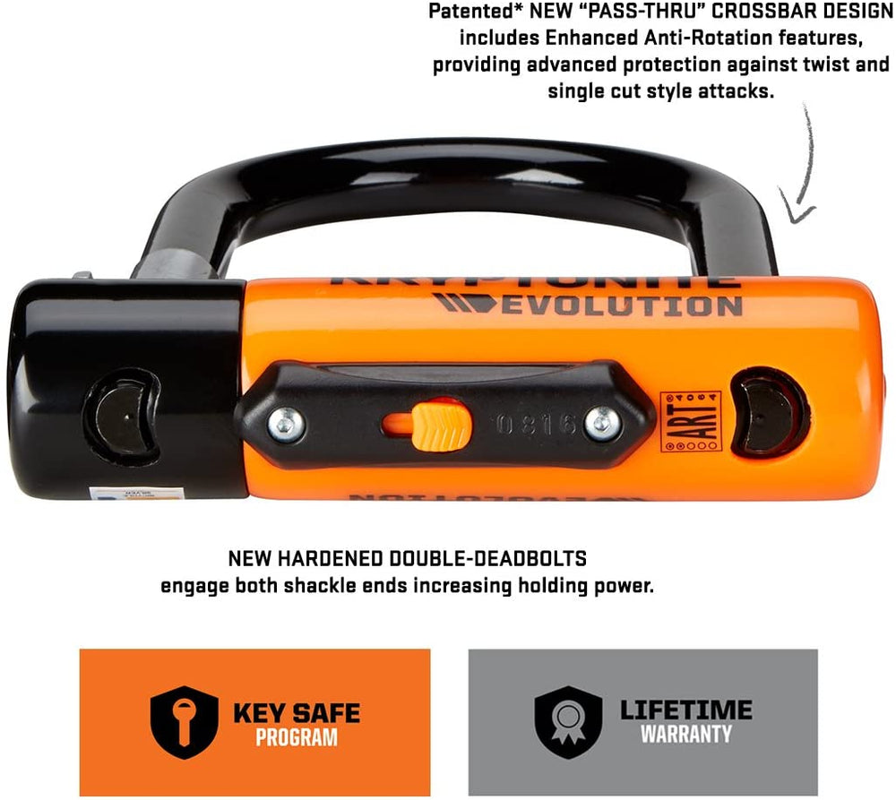 Kryptonite Evolution 11-14mm U-Lock with FlexFrame-U Bracket