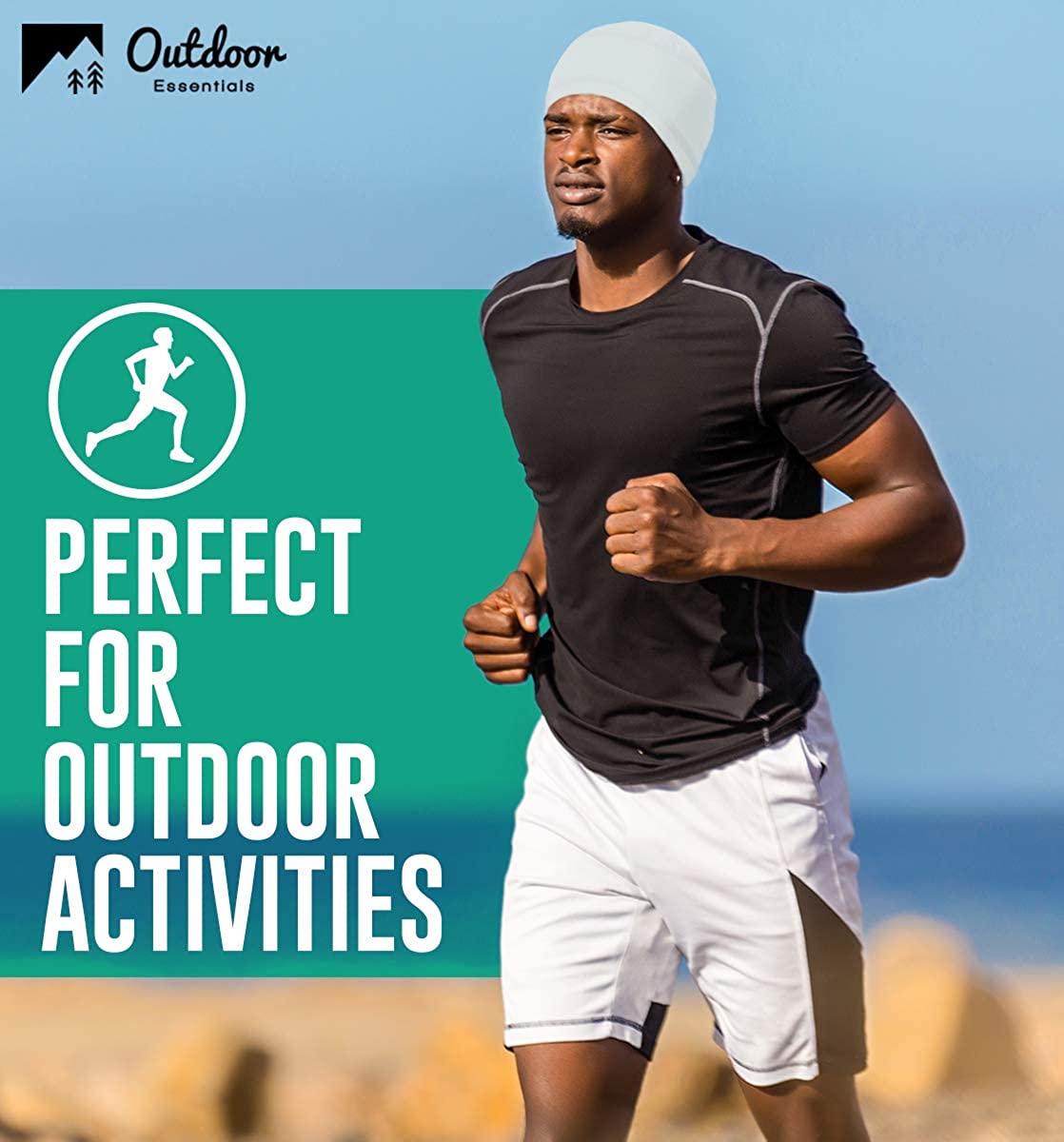 OutdoorEssentials Cooling Skull Cap/Helmet Liner for Men - Sweat Wicking Motorcycle & Football Under Hard Hat Liner - UPF 50