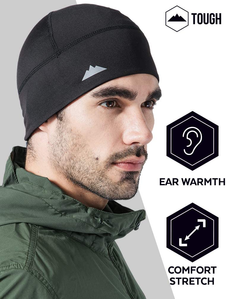 Skull Cap/Helmet Liner/Running Beanie - Ultimate Thermal Retention and Performance Moisture Wicking - Fits under Helmets