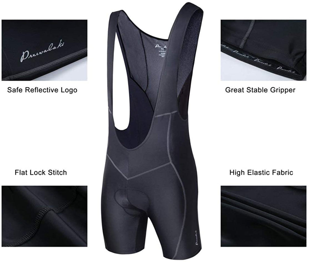 Przewalski Men’s 3D Padded Cycling Bike Bib Shorts