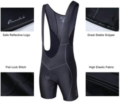 Przewalski Men’s 3D Padded Cycling Bike Bib Shorts