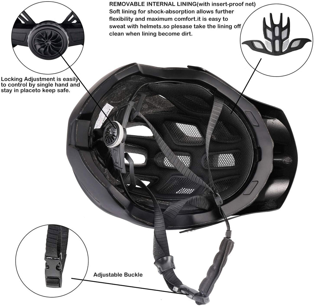 Exclusky Mountain Bike Helmet MTB Bicycle Cycling Helmets for Adult Women and Men CPSC Certified