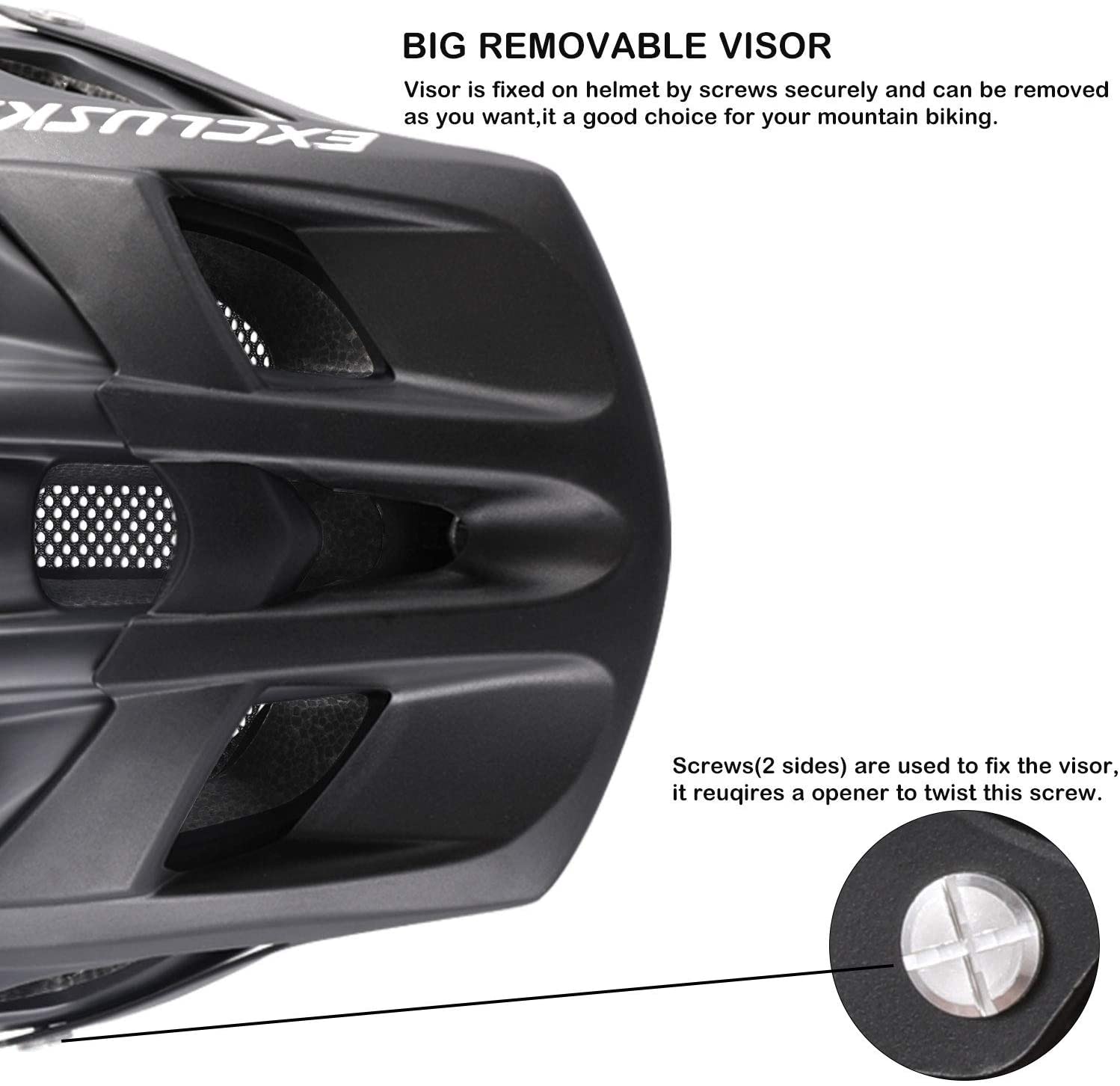 Exclusky Mountain Bike Helmet MTB Bicycle Cycling Helmets for Adult Women and Men CPSC Certified