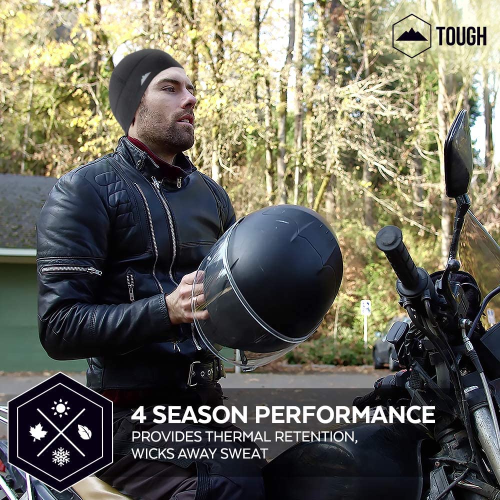 Skull Cap/Helmet Liner/Running Beanie - Ultimate Thermal Retention and Performance Moisture Wicking - Fits under Helmets