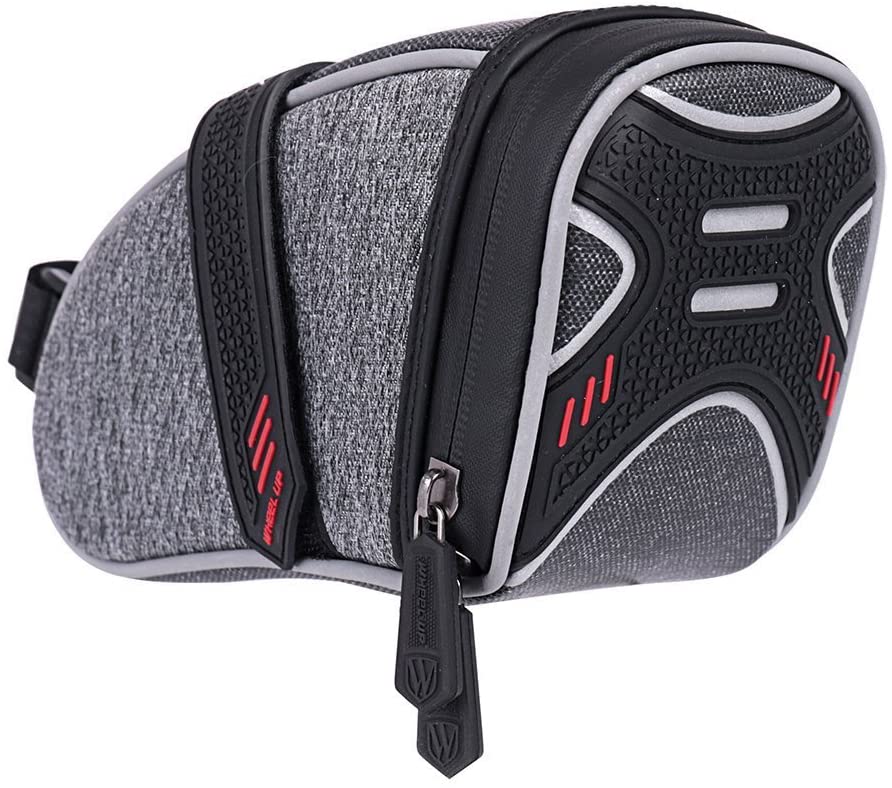 WATERFLY Strap On Bike Saddle Bag Bicycle Seat Bag Cycling Wedge Storage Bag Reflective Stripe