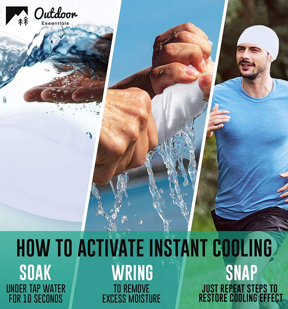 OutdoorEssentials Cooling Skull Cap/Helmet Liner for Men - Sweat Wicking Motorcycle & Football Under Hard Hat Liner - UPF 50