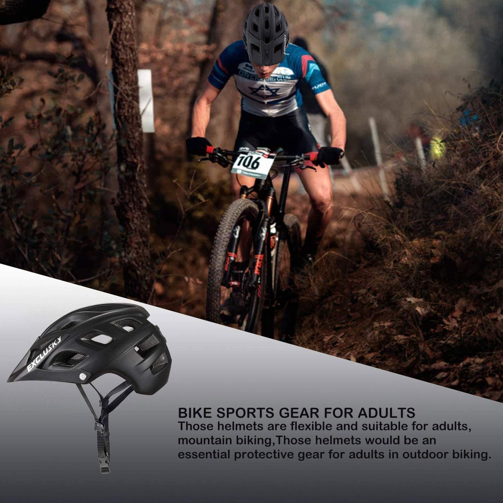 Exclusky Mountain Bike Helmet MTB Bicycle Cycling Helmets for Adult Women and Men CPSC Certified