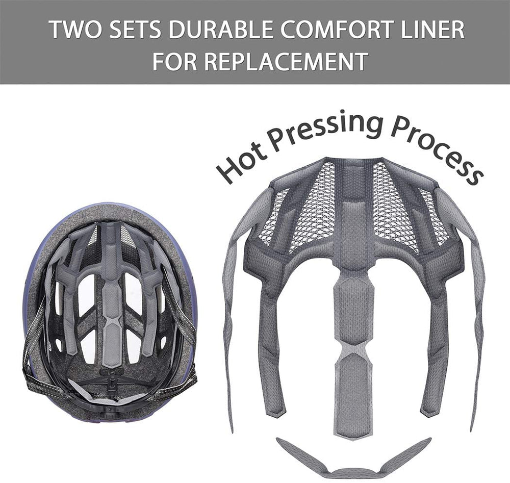 GROTTICO Adult-Men-Women Bike Helmet with Light - CPSC Certified for Mountain Road Bicycle Helmet with Replacement Pads & Detachable Visor