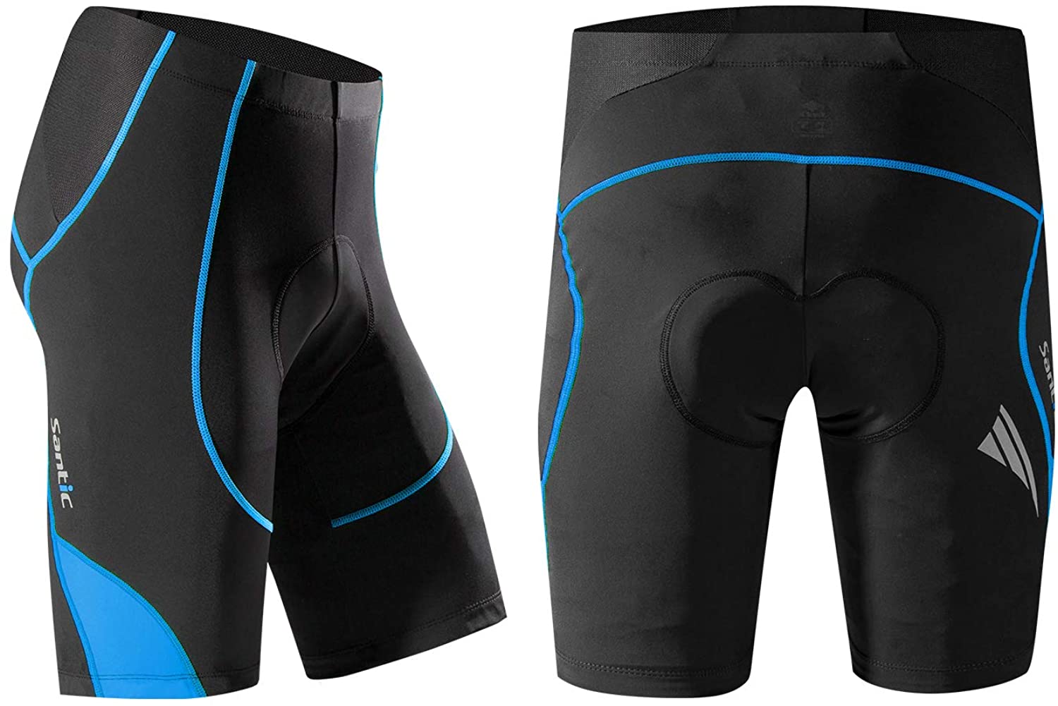 Santic Cycling Men's Shorts Biking Bicycle Bike Pants Half Pants 4D Coolmax Padded