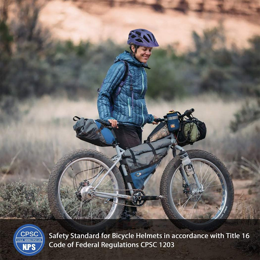 GROTTICO Adult-Men-Women Bike Helmet with Light - CPSC Certified for Mountain Road Bicycle Helmet with Replacement Pads & Detachable Visor