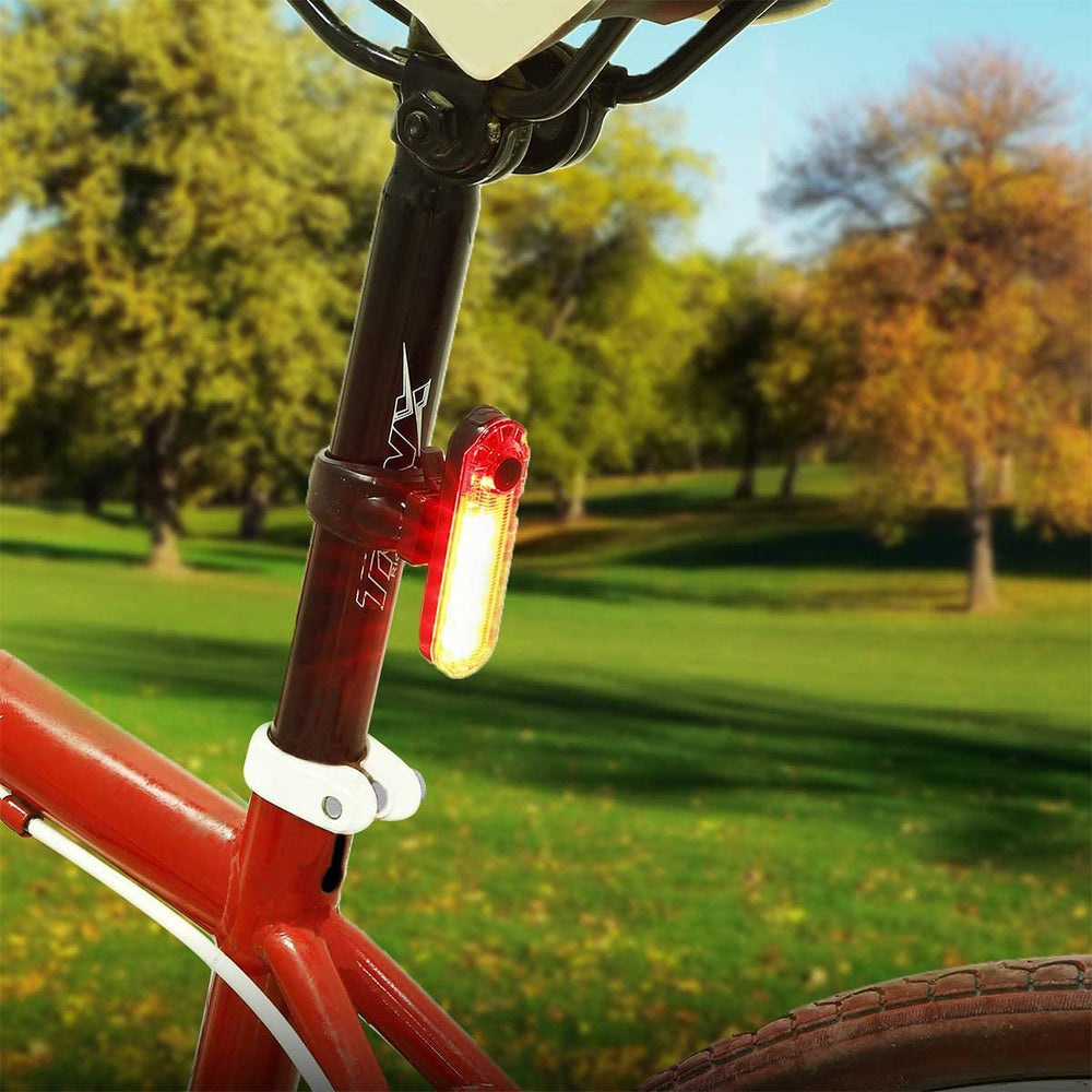 Volcano Eye Rear Bike Tail Light 2 Pack, Ultra Bright USB Rechargeable Bicycle Taillights, Red High Intensity Led Accessories Fits On Any Bike or Helmet. Easy to Install for Cycling Safety Flashlight