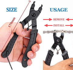 GORNORVA Bike Chain Tools with Chain Hook Chain Cutter Bike Link Plier Chain Wear Indicator Tool + 3 Pairs Bicycle Missing Links, Road and Mountain Bike Chain Repair Tools for All Models Bike Chains