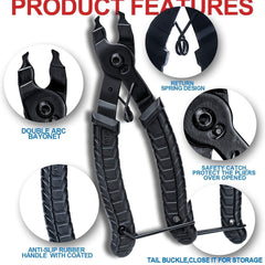 GORNORVA Bike Chain Tools with Chain Hook Chain Cutter Bike Link Plier Chain Wear Indicator Tool + 3 Pairs Bicycle Missing Links, Road and Mountain Bike Chain Repair Tools for All Models Bike Chains