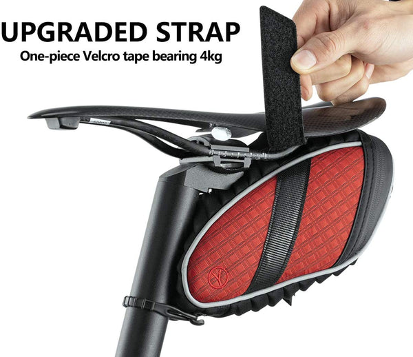 ROCKBROS Bike Seat Bag Waterproof, Bicycle Saddle Bag Under Seat 3D Shell Cycling Seat Pack for Mountain Road Bikes Black