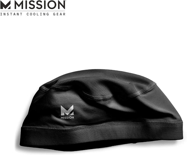 Mission Cooling Skull Cap- Hat, Helmet Liner, Running Beanie, Evaporative Cool Technology, Cools Instantly when Wet, UPF 50 Protection, for Under Helmets, Hardhats, Running, Football