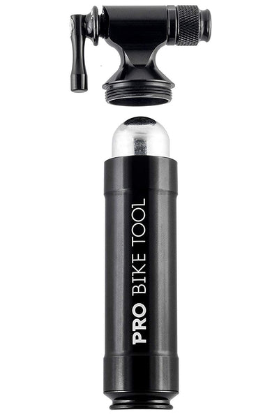 Pro Bike Tool CO2 Inflator with Cartridge Storage Canister 