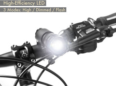 TeamObsidian Bike Light Set - Super Bright LED Lights for Your Bicycle - Easy to Mount Headlight and Taillight with Quick Release System - Best Front and Rear Cycle Lighting - Fits All Bikes