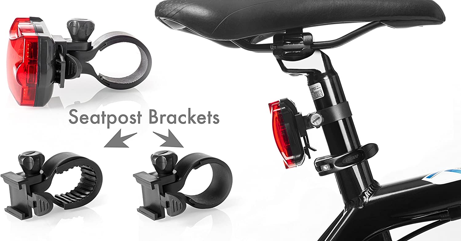 TeamObsidian Bike Light Set - Super Bright LED Lights for Your Bicycle - Easy to Mount Headlight and Taillight with Quick Release System - Best Front and Rear Cycle Lighting - Fits All Bikes