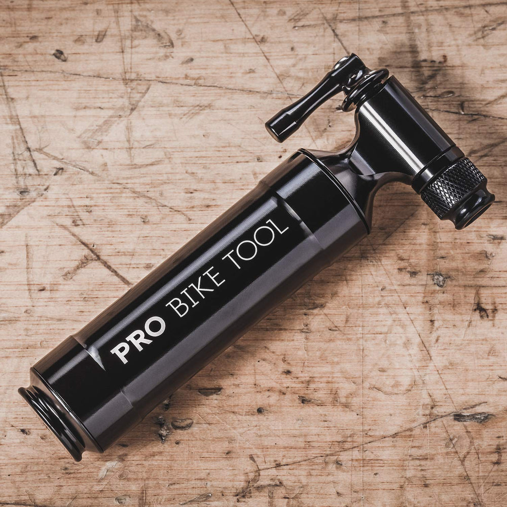 Pro Bike Tool CO2 Inflator with Cartridge Storage Canister 