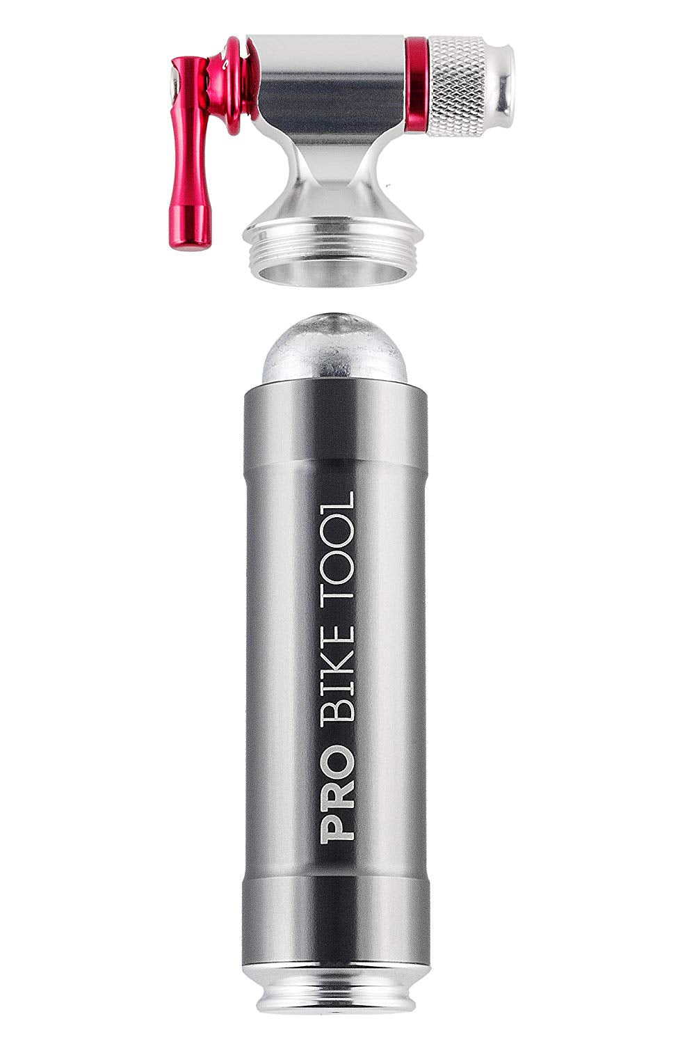Pro Bike Tool CO2 Inflator with Cartridge Storage Canister 