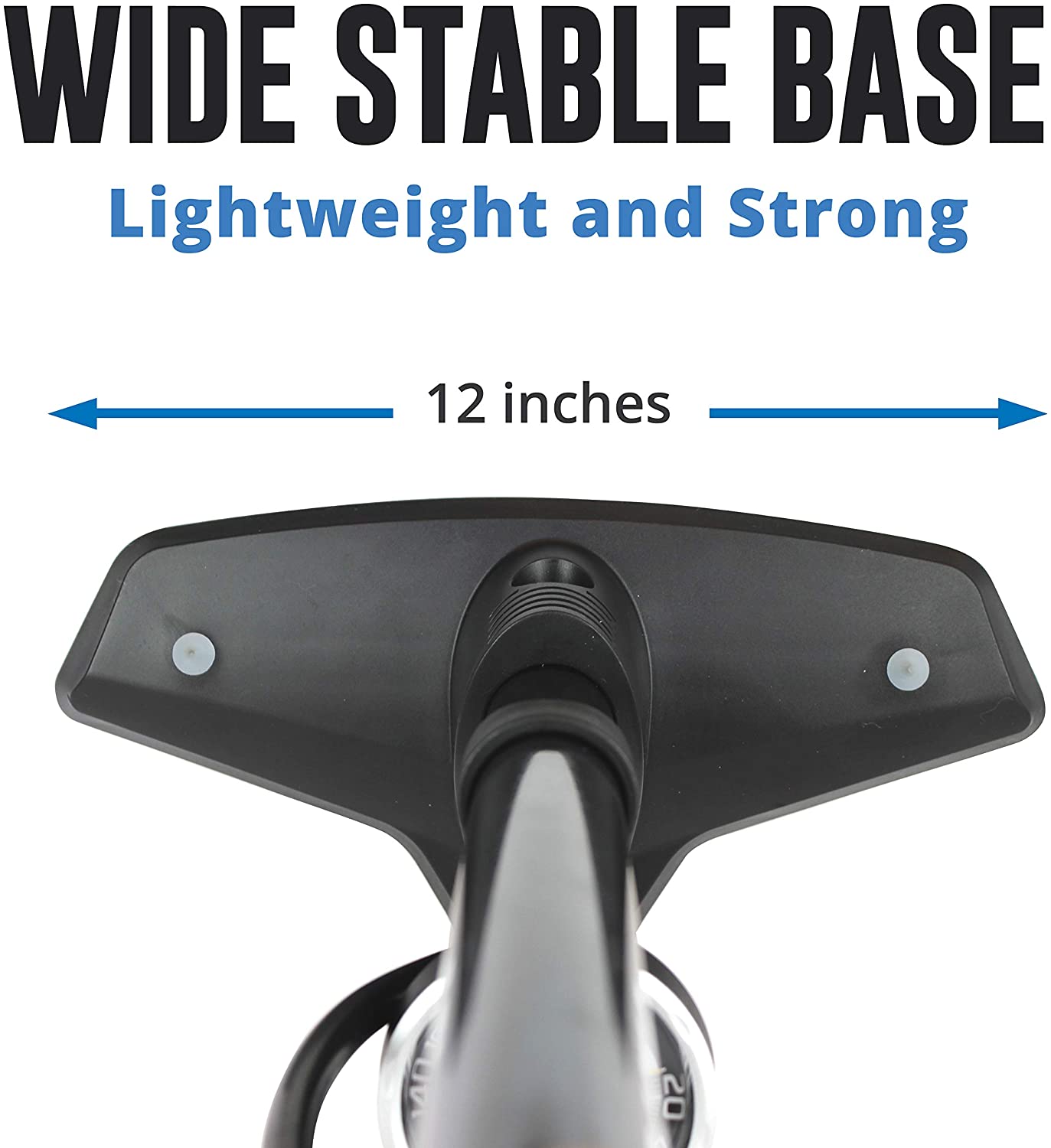 Vibrelli Bike Floor Pump with Gauge - High Pressure 160 PSI - Presta Valve Bike Pump Automatically Switches to Schrader - Bicycle Pump Comes with Glueless Puncture Kit