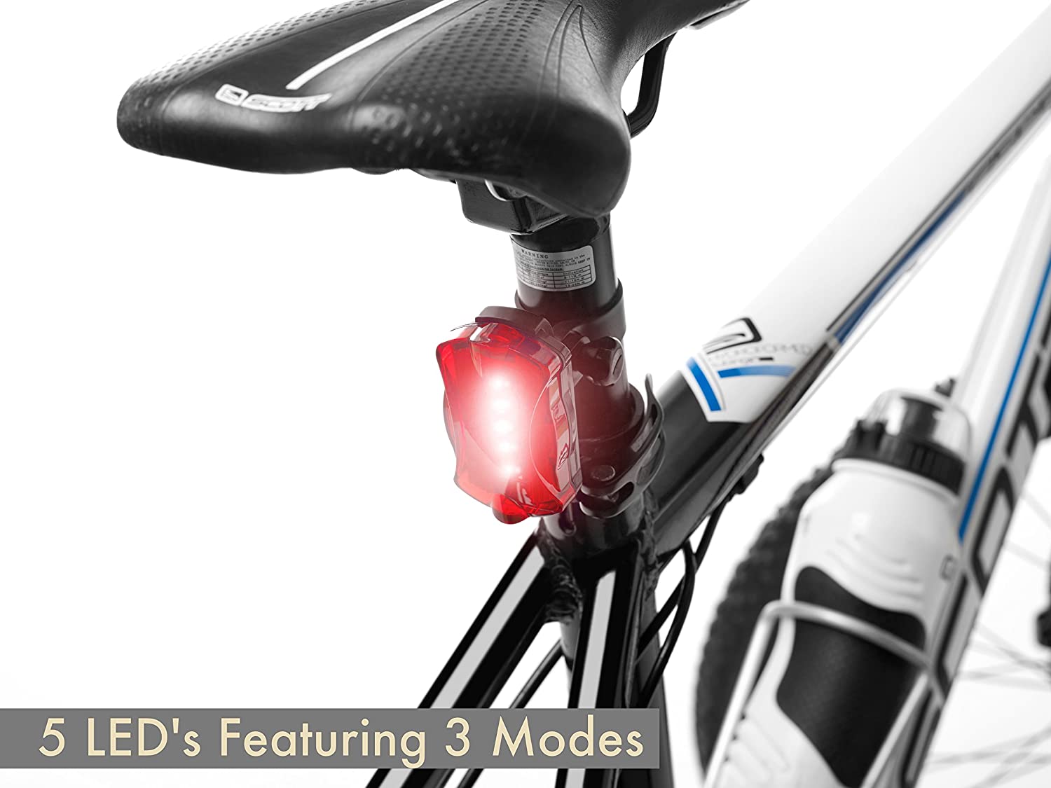 TeamObsidian Bike Light Set - Super Bright LED Lights for Your Bicycle - Easy to Mount Headlight and Taillight with Quick Release System - Best Front and Rear Cycle Lighting - Fits All Bikes