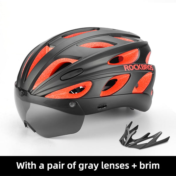 ROCKBROS Magnetic Goggles Bicycle Helmet