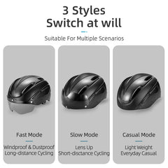 ROCKBROS Bicycle Helmet Men EPS Integrally-molded Breathable Cycling Helmet Men Women Goggles Lens Aero 