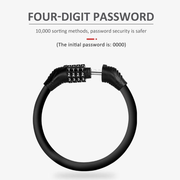 Digit Bicycle Chain Lock Anti-theft Anti-Cutting Alloy Steel  Motorcycle Cycle Bike Cable Code Password Lock