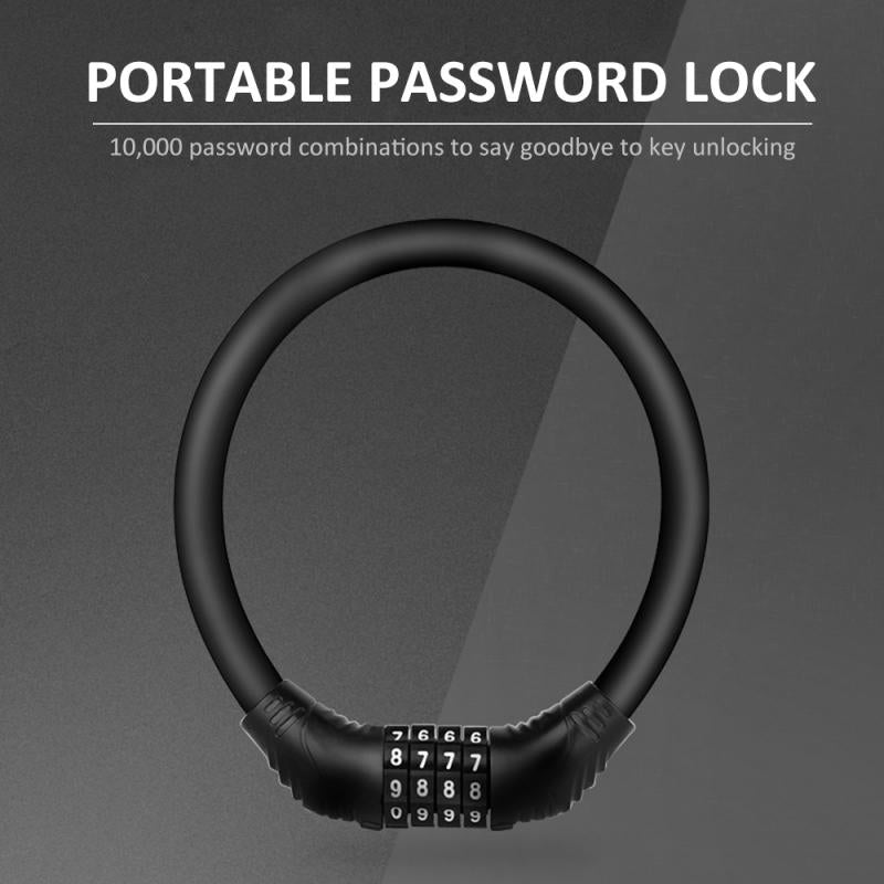 Digit Bicycle Chain Lock Anti-theft Anti-Cutting Alloy Steel  Motorcycle Cycle Bike Cable Code Password Lock