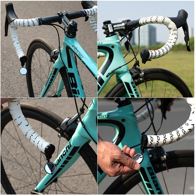 Bike Bicycle Rear View Mirror Cycling Adjustable Handlebar Useful Bicycle Handlebar Plug Rear View Mirror Bicycle Accessories