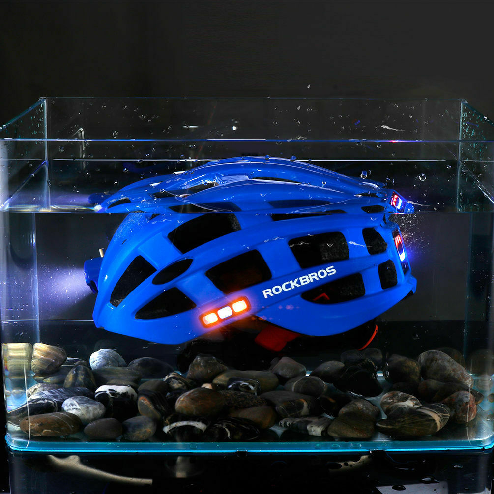 ROCKBROS Bicycle Ultralight Helmet with Light USB Rechargeable Size 57-62cm